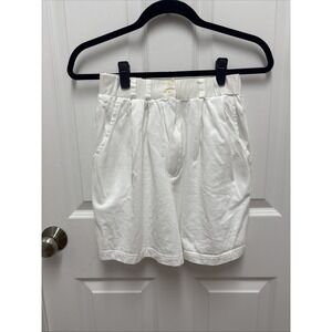 Vintage Boston‎ Traders White High Waisted Pleated Baggy Shorts - Size Medium